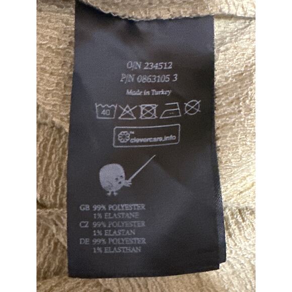 MONKL Green Half Puff Sleeve Textured Tiered Ruffle Mini Shift Dress Size XL - Picture 4 of 4